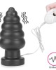 King Sized 7 Inch Vibrating Anal Cracker - Black Butt Plug