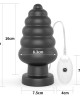 King Sized 7 Inch Vibrating Anal Cracker - Black Butt Plug