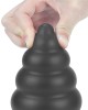 King Sized 7 Inch Vibrating Anal Cracker - Black Butt Plug