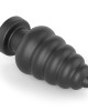 King Sized 7 Inch Vibrating Anal Cracker - Black Butt Plug