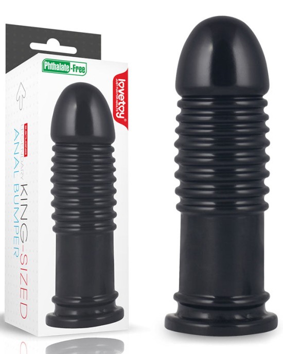 King Sized 8 Inch Anal Bumper Black Mega Butt Plug