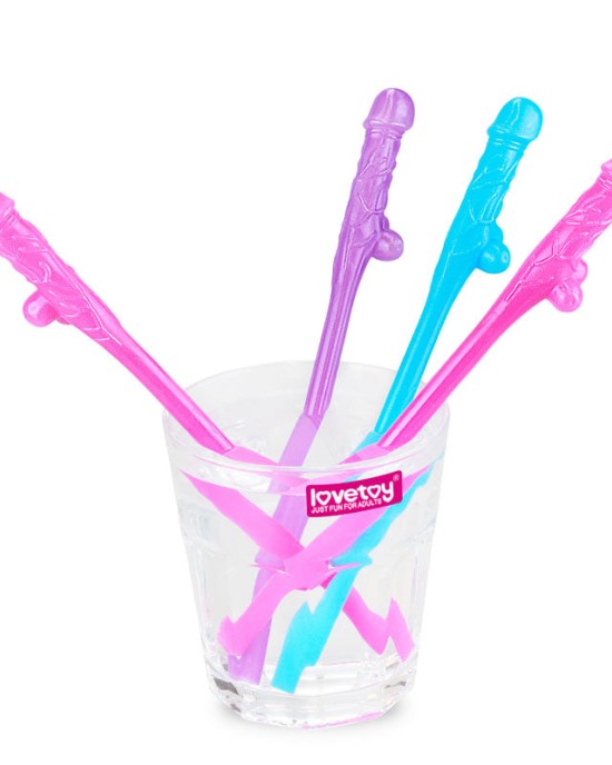 Jokes & Parties Original Willy Straws - Coloured-  9 Pack