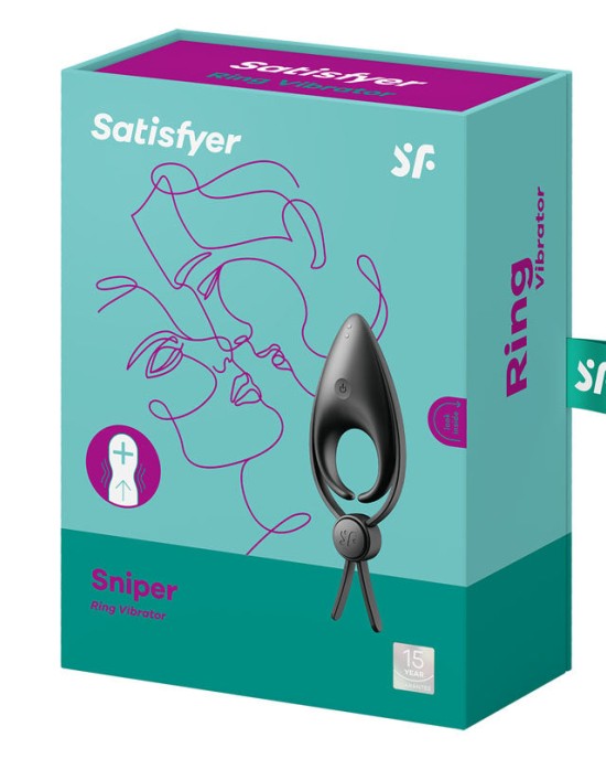 Satisfyer Sniper - Black - Vibrating Adjustable Lasso Cock Ring