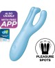 Satisfyer Threesome 4 Stimulator with App Control - Blue