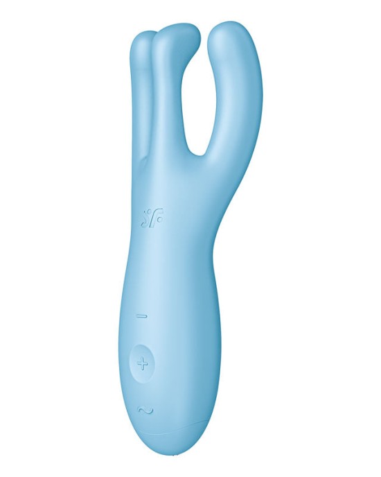 Satisfyer Threesome 4 Stimulator with App Control - Blue