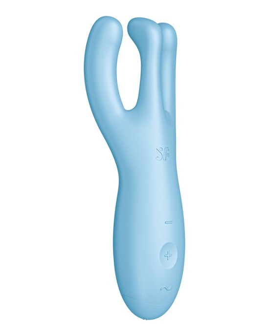 Satisfyer Threesome 4 Stimulator with App Control - Blue