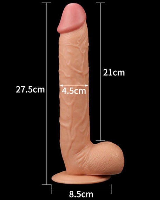 King Size 10 Inch Realistic Flesh Dildo