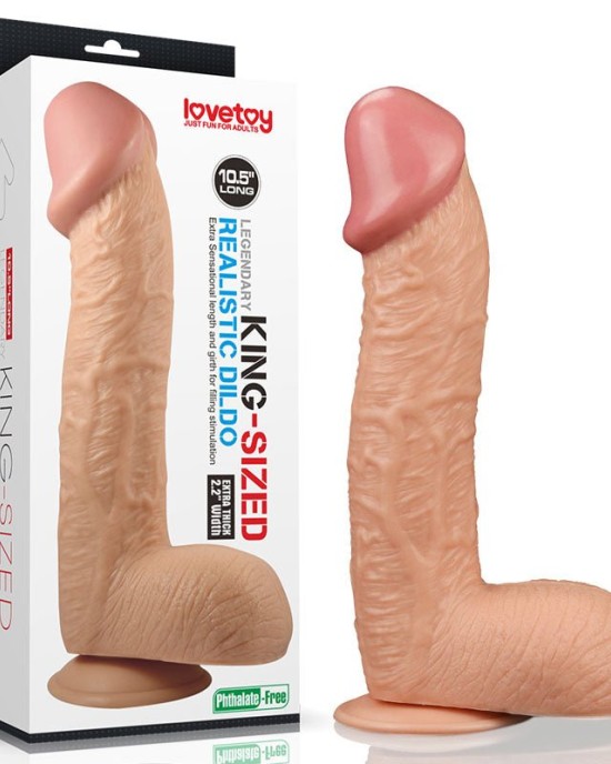 King Size 10.5 Inch Realistic Flesh Dildo