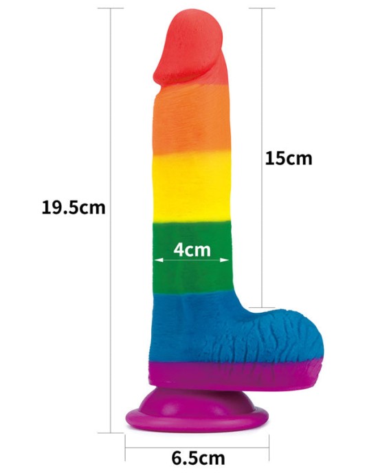 Prider 7.5 Inch Rainbow Dildo