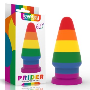 Prider 6 Inch Anal Rainbow Butt Plug