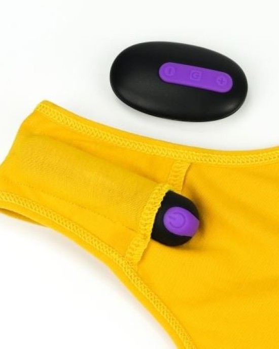 Ingen Remote Control Bitch Vibrating Panties – L – Yellow & White