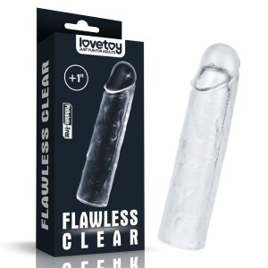 Flawless Clear 1 Inch Penis Extender Sleeve