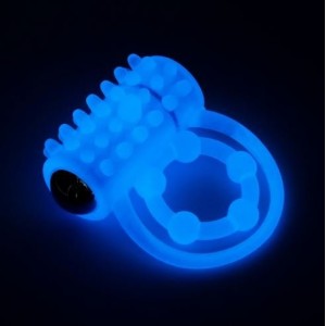 Lumino Play Vibrating Glow in the Dark Blue Cock Ring