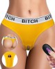 Ingen Remote Control Bitch Vibrating Panties – M – Yellow & White