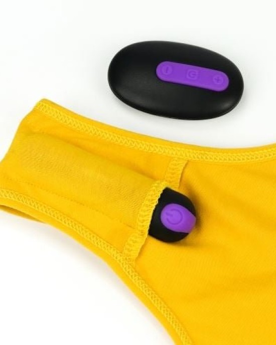 Ingen Remote Control Bitch Vibrating Panties – M – Yellow & White