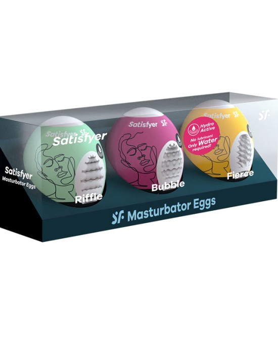 Satisfyer Masturbator Eggs - Mixed 3 Pack #1 Stroker Sleeves