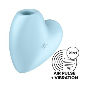 Satisfyer Cutie Heart - Blue - Air Pulsation Stimulator with Vibration