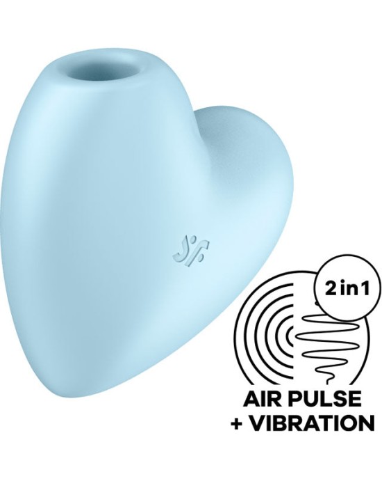 Satisfyer Cutie Heart - Blue - Air Pulsation Stimulator with Vibration