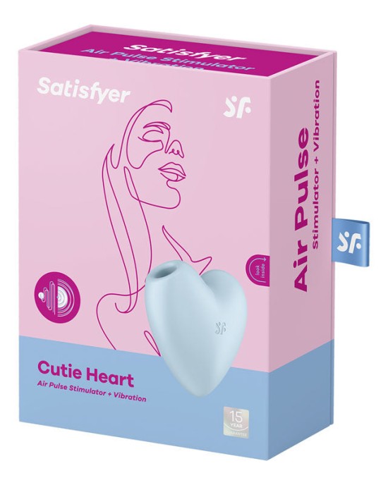 Satisfyer Cutie Heart - Blue - Air Pulsation Stimulator with Vibration