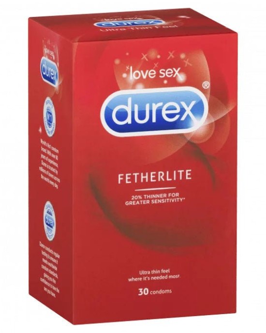 Durex Fetherlite Ultra Thin Feel Condoms - 30 Pack