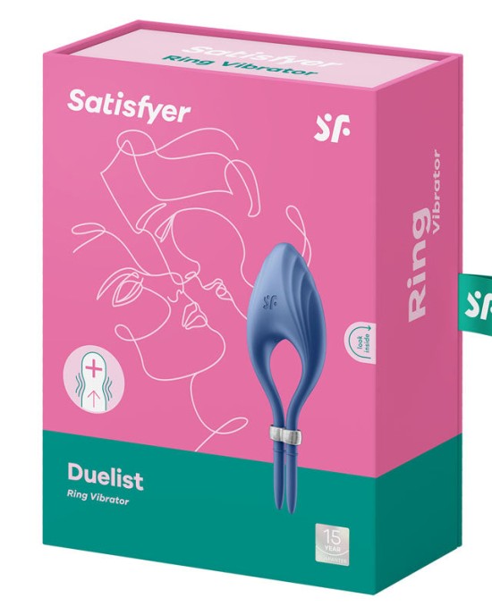 Satisfyer Duelist - Blue - Vibrating Adjustable Lasso Cock Ring