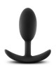 Anal Adventures Platinum Vibra Slim Butt Plug - Medium - Black