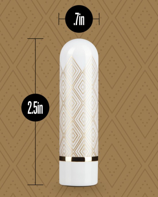 The Collection Glitzy Deco Bullet - White/Gold