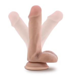 Dr. Skin Plus 6 Inch Girthy Poseable Dildo - Flesh