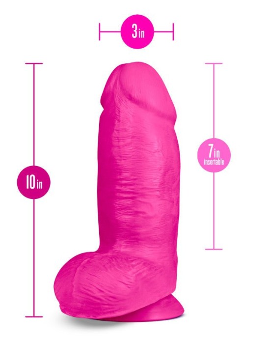 Au Naturel Bold Chub 10 Inch Dong - Pink