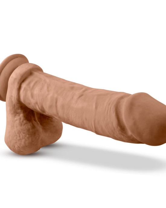 Dr. Skin 9 Inch Dr. Julian Poseable Dildo - Mocha Tan