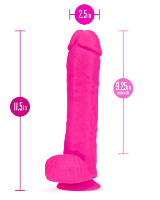 Au Naturel Bold Big John 11 Inch Dong - Pink