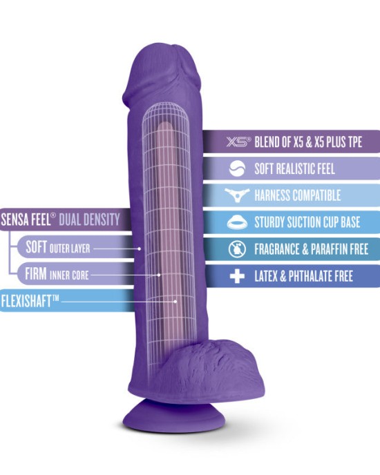 Au Naturel Bold Big John 11 Inch Dong - Purple