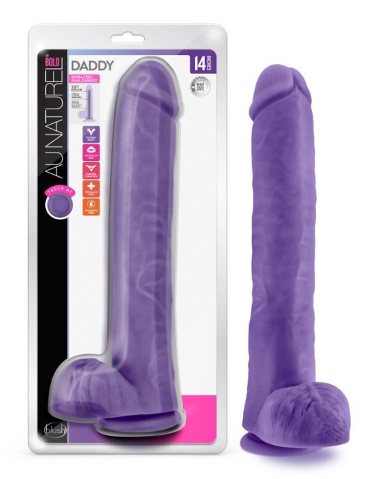 Au Naturel Bold Daddy 14 Inch Dong - Purple