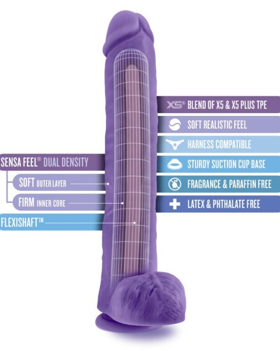 Au Naturel Bold Daddy 14 Inch Dong - Purple