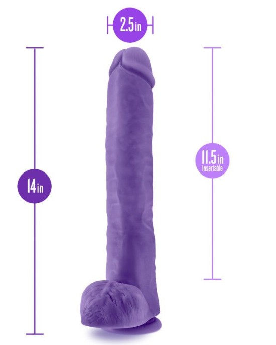 Au Naturel Bold Daddy 14 Inch Dong - Purple