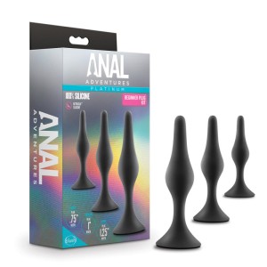 Anal Adventures Platinum Beginner Plug Kit - Set of 3 Sizes