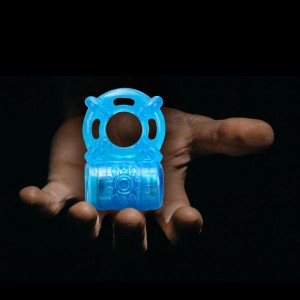 Stay Hard Vibrating 5 Function Cock Ring - Blue