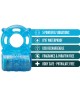 Stay Hard Vibrating 5 Function Cock Ring - Blue