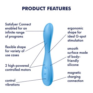 Satisfyer G-Spot Flex 4 Multi Vibrator with App Control - Blue