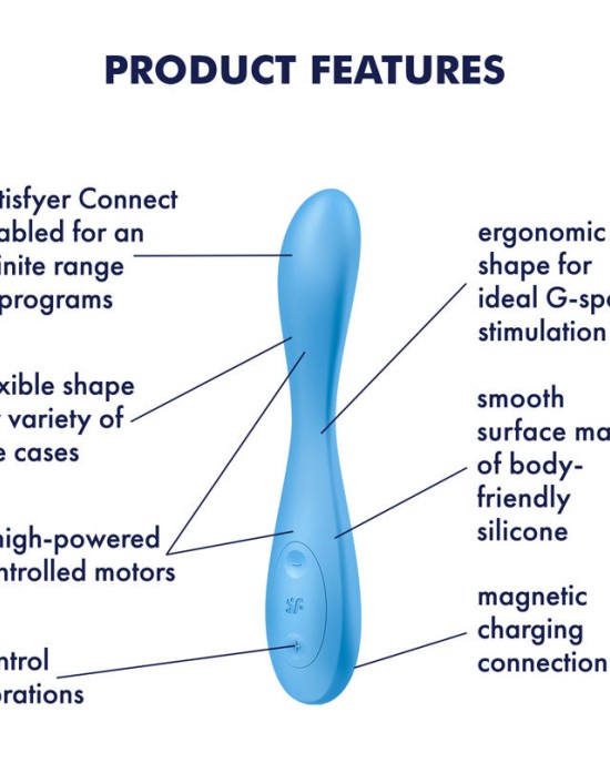 Satisfyer G-Spot Flex 4 Multi Vibrator with App Control - Blue