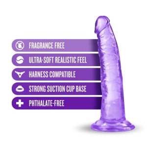 B Yours Plus Lust N Thrust 7.5 Inch Dong - Purple