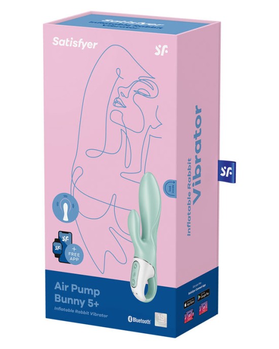 Satisfyer Air Pump Bunny 5 with App Control - Mint