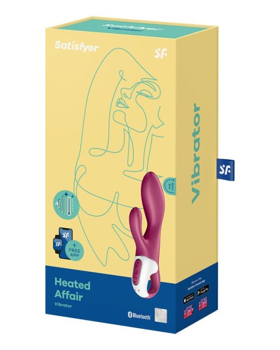 Satisfyer Heated Affair Heated Rabbit Vibrator with App Control - Red