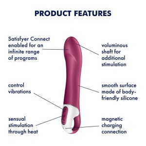 Satisfyer Big Heat G-Spot Vibrator with App Control - Red