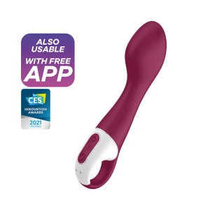 Satisfyer Hot Spot G-Spot Heated Vibrator with App Control - Red