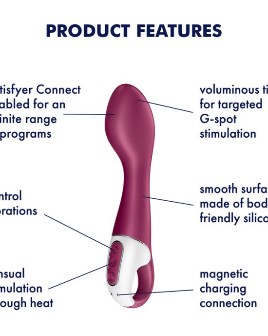 Satisfyer Hot Spot G-Spot Heated Vibrator with App Control - Red