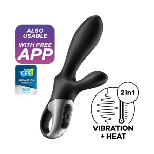 Satisfyer Heat Climax + Anal Heating Vibrator with App Control - Black