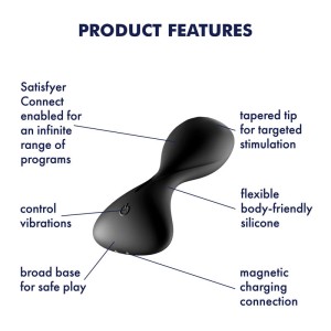 Satisfyer Trendsetter Vibrating Butt Plug with App Control - Black