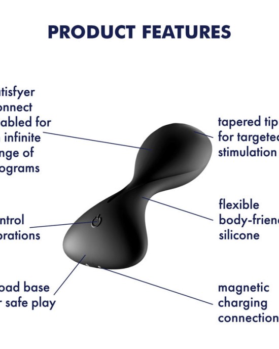 Satisfyer Trendsetter Vibrating Butt Plug with App Control - Black