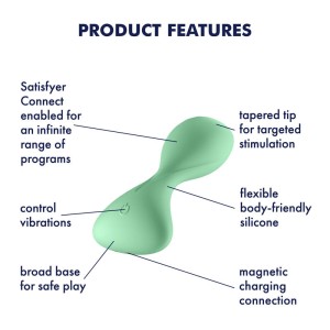 Satisfyer Trendsetter Vibrating Butt Plug with App Control - Light Green